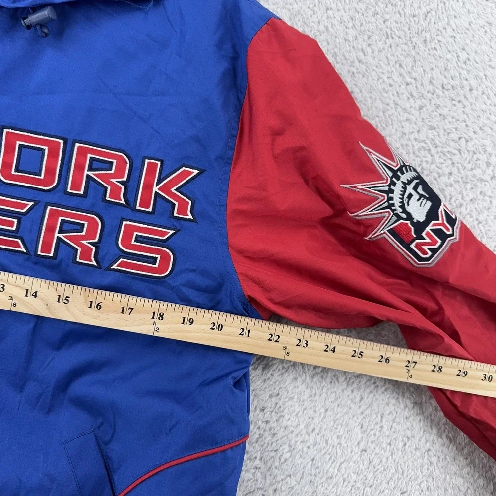 New York Rangers Hooded Bomber Jacket Mens Small NHL Hockey‎ G III Coat Blue Red